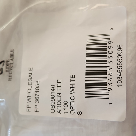 Free People We The People Arden Tee Long Sleeve Tunic Optic White Small - Picture 8 of 8